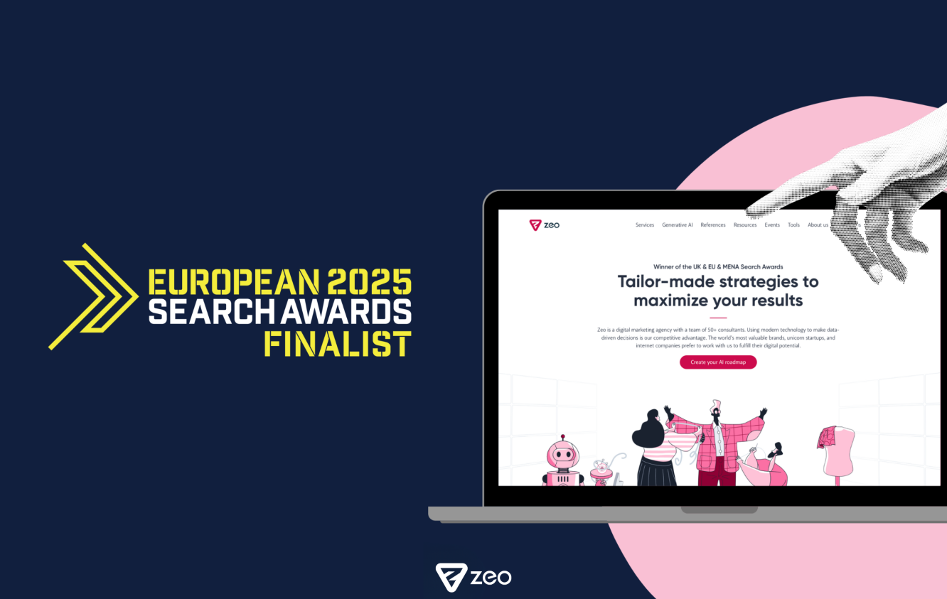 Image: Zeo Shortlisted in 13 Categories at the European Search Awards!
